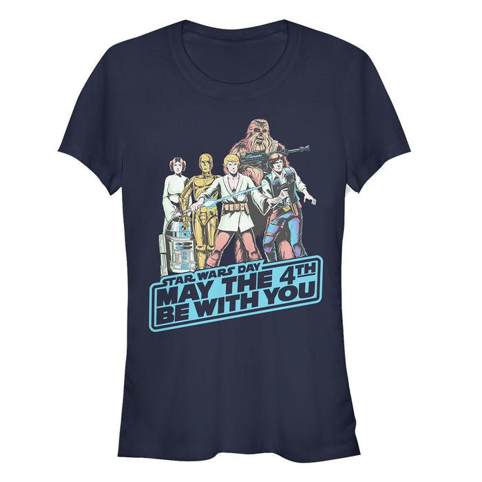 fifth sun Junior's Star Wars May the Fourth Classic Poster T-Shirt