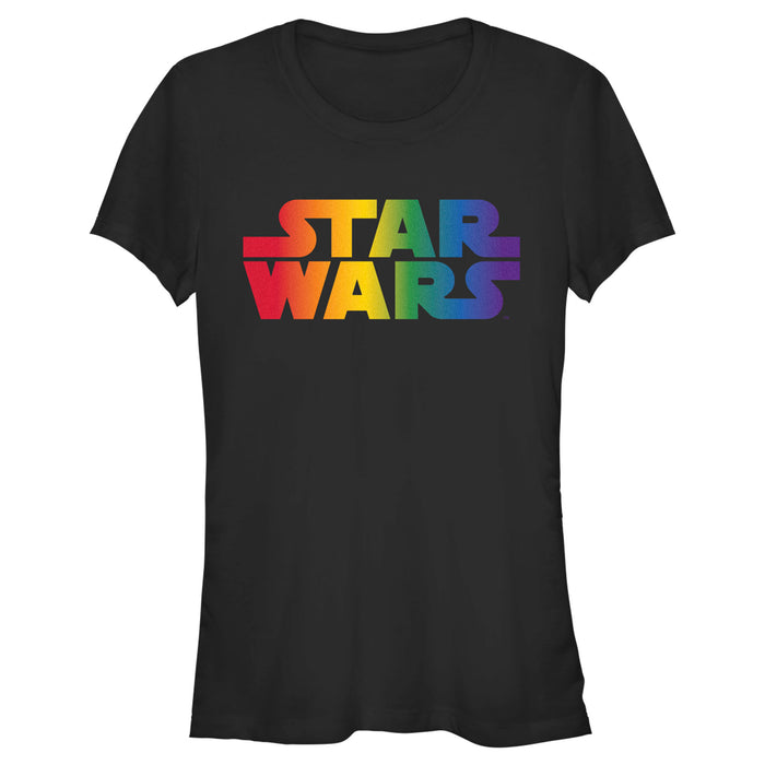 fifth sun Junior's Star Wars Pride Rainbow Classic Logo T-Shirt