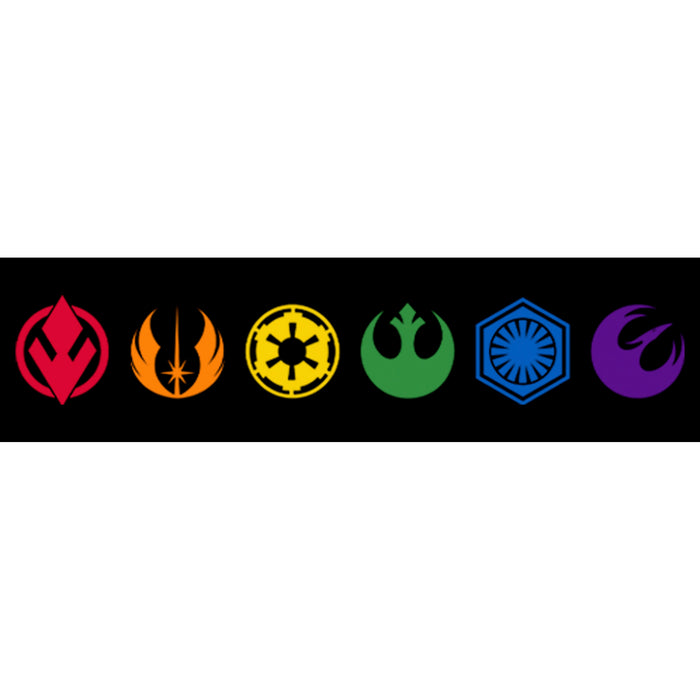 Fifth Sun Junior's Star Wars Pride Rainbow Crests T-Shirt