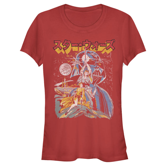 fifth sun Junior's Star Wars Retro Darth Vader Kanji Poster T-Shirt