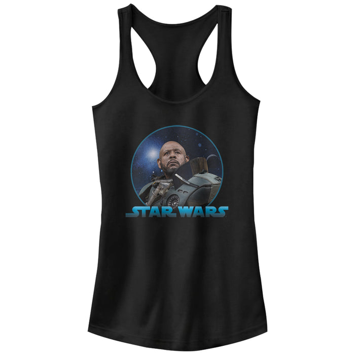 fifth sun Junior's Star Wars Rogue One Saw Gerrera Star Racerback Tank Top