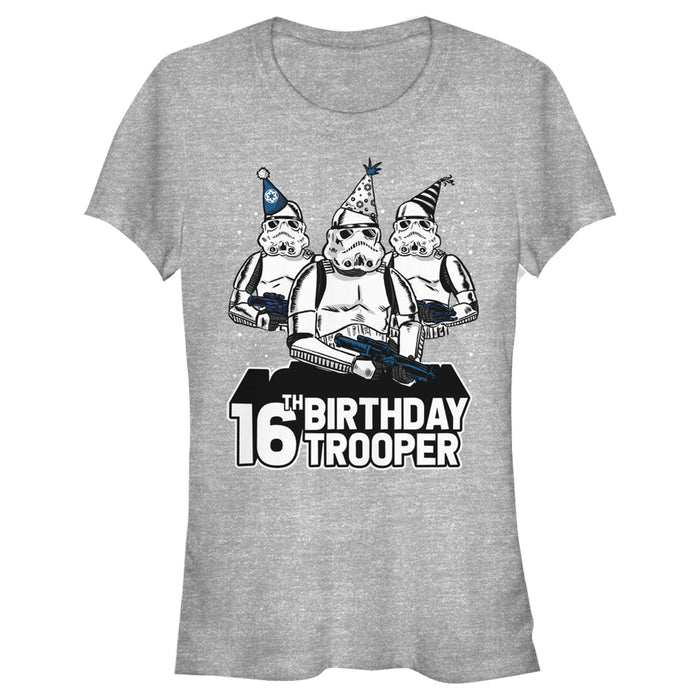 fifth sun Junior's Star Wars Stormtrooper Party Hats Trio 16th Birthday Trooper T-Shirt