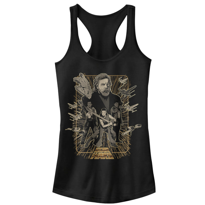 fifth sun Junior's Star Wars The Last Jedi Group Frame Racerback Tank Top