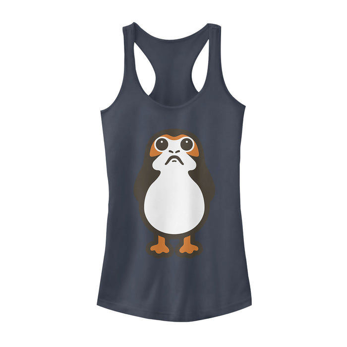 fifth sun Junior's Star Wars The Last Jedi Porg Cartoon Racerback Tank Top