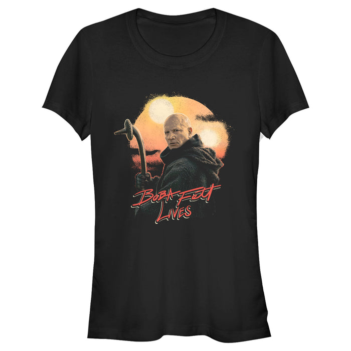 fifth sun Junior's Star Wars: The Mandalorian Boba Fett Lives T-Shirt