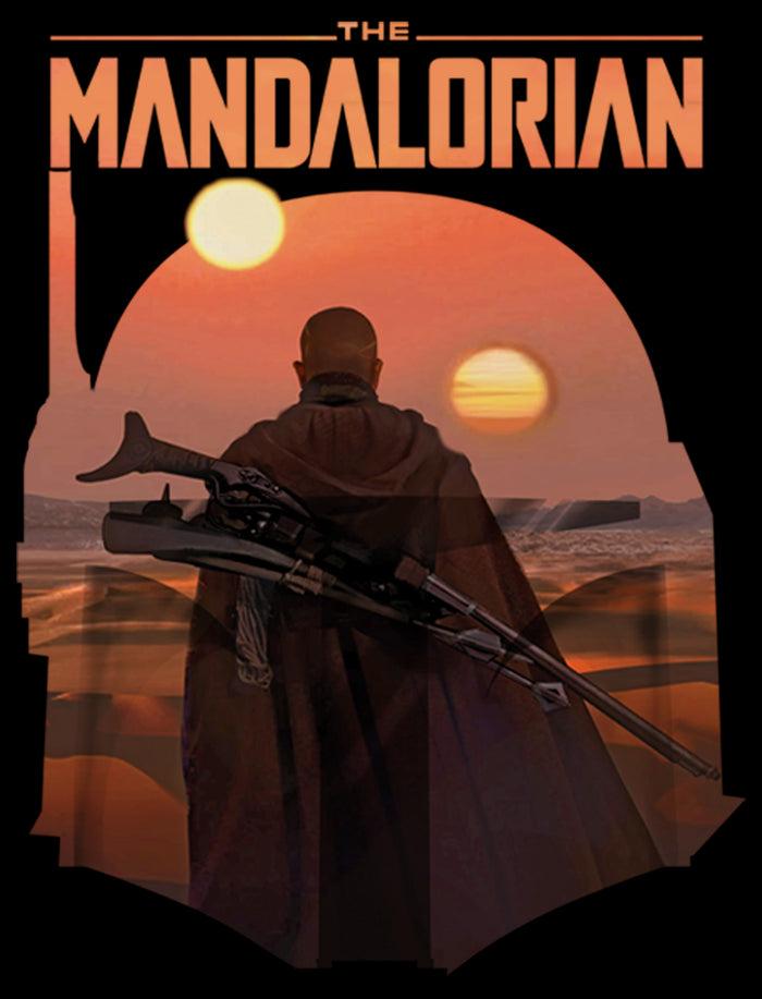 Fifth Sun Junior's Star Wars: The Mandalorian Boba Fett Sunset Helmet T-Shirt