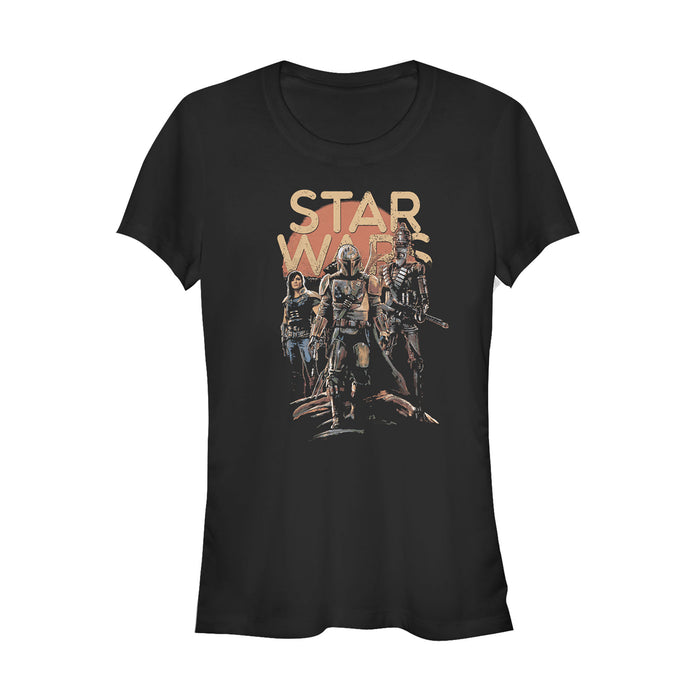 fifth sun Junior's Star Wars: The Mandalorian Character Entourage T-Shirt