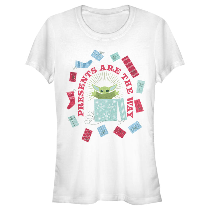 fifth sun Junior's Star Wars: The Mandalorian Christmas The Child Presents Are The Way T-Shirt