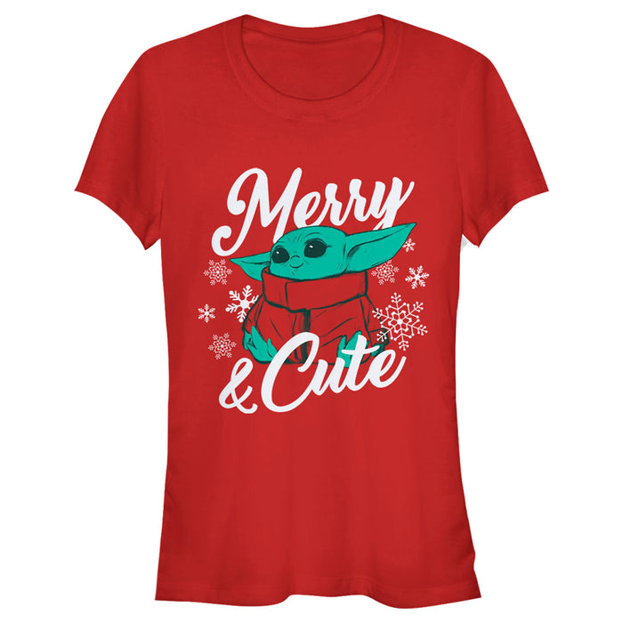 fifth sun Junior's Star Wars: The Mandalorian Christmas The Child Merry and Cute T-Shirt