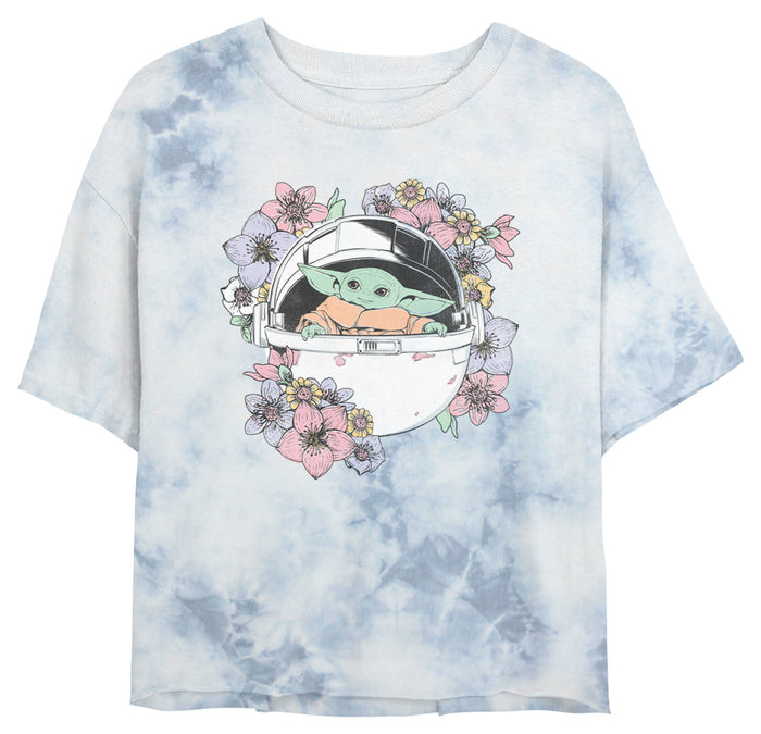 fifth sun Junior's Star Wars: The Mandalorian The Child Floral Crib T-Shirt