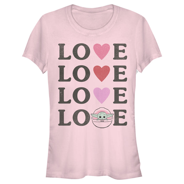 fifth sun Junior's Star Wars: The Mandalorian The Child Love Hearts T-Shirt