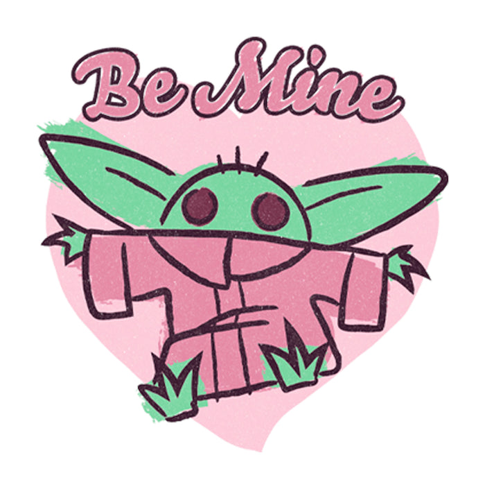 Fifth Sun Junior's Star Wars: The Mandalorian Valentine's Day The Child Be Mine Sketch T-Shirt
