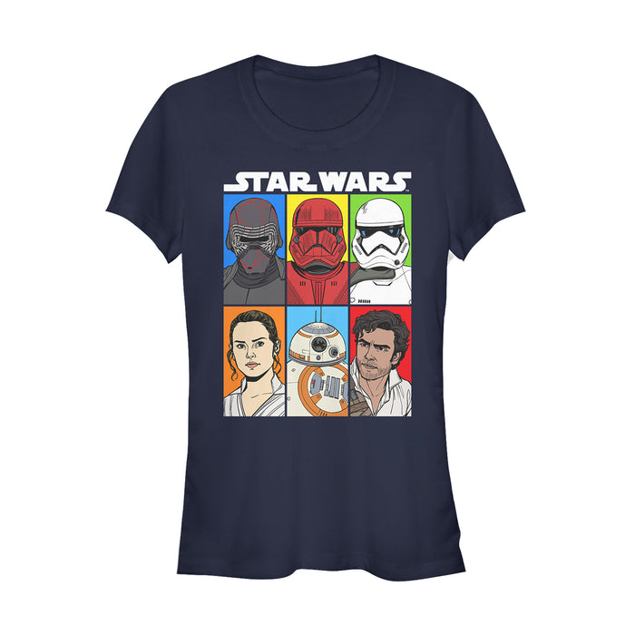 fifth sun Junior's Star Wars: The Rise of Skywalker Character Grid T-Shirt