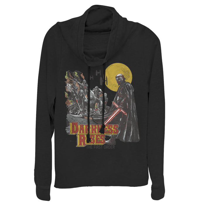 fifth sun Junior's Star Wars: The Rise of Skywalker Darkness Rises Cowl Neck Sweatshirt