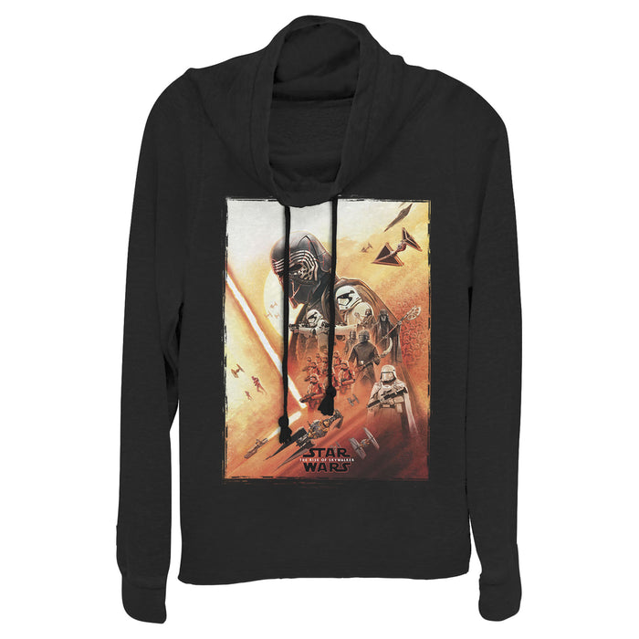 fifth sun Junior's Star Wars: The Rise of Skywalker Kylo Poster Cowl Neck Sweatshirt