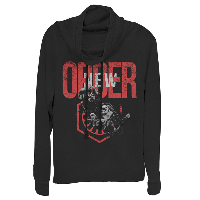 fifth sun Junior's Star Wars: The Rise of Skywalker New Order Cowl Neck Sweatshirt