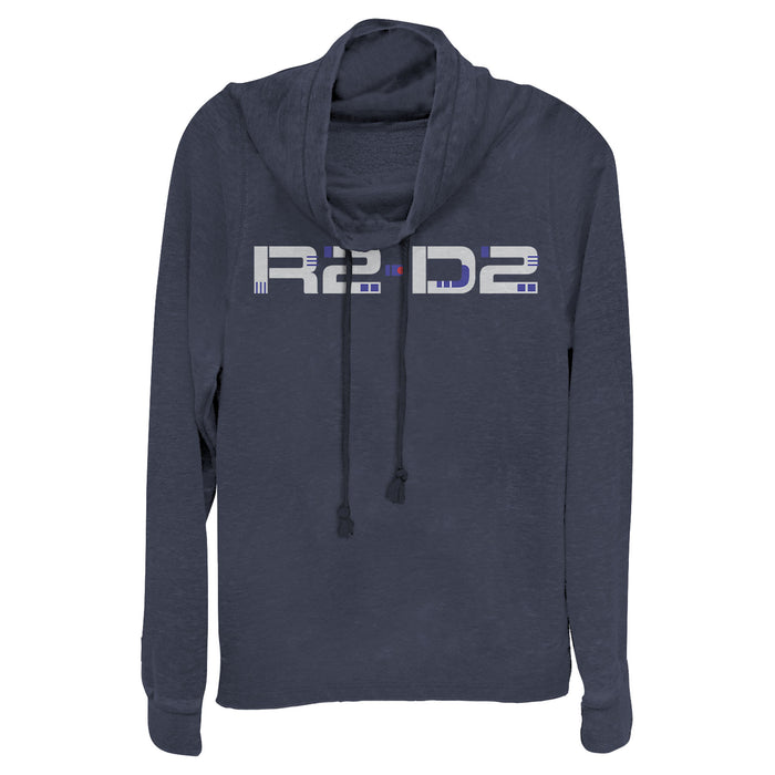 fifth sun Junior's Star Wars: The Rise of Skywalker R2-D2 Text Cowl Neck Sweatshirt