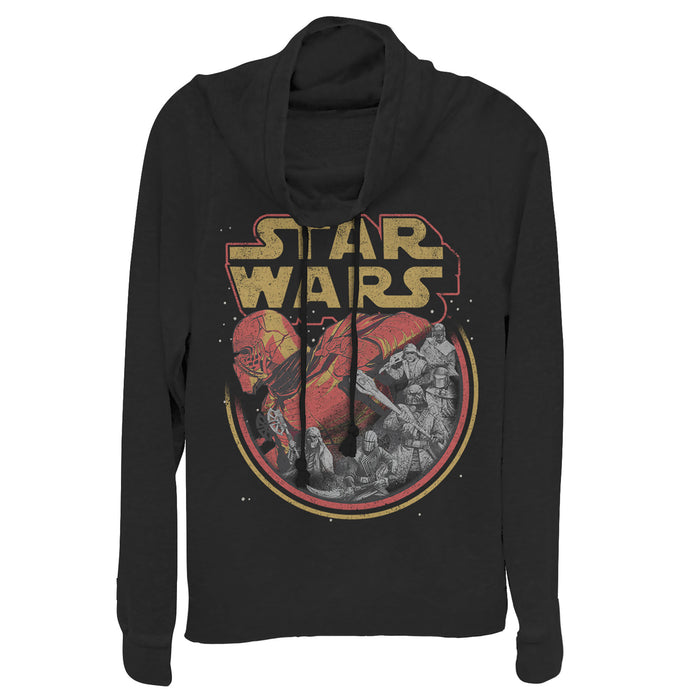 fifth sun Junior's Star Wars: The Rise of Skywalker Retro Knights of Ren Cowl Neck Sweatshirt