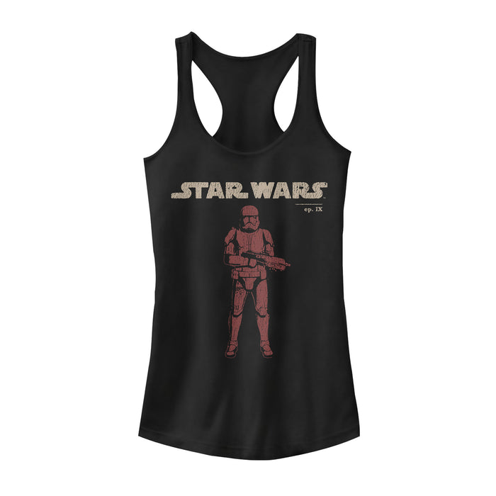 fifth sun Junior's Star Wars: The Rise of Skywalker Retro Sith Trooper Racerback Tank Top