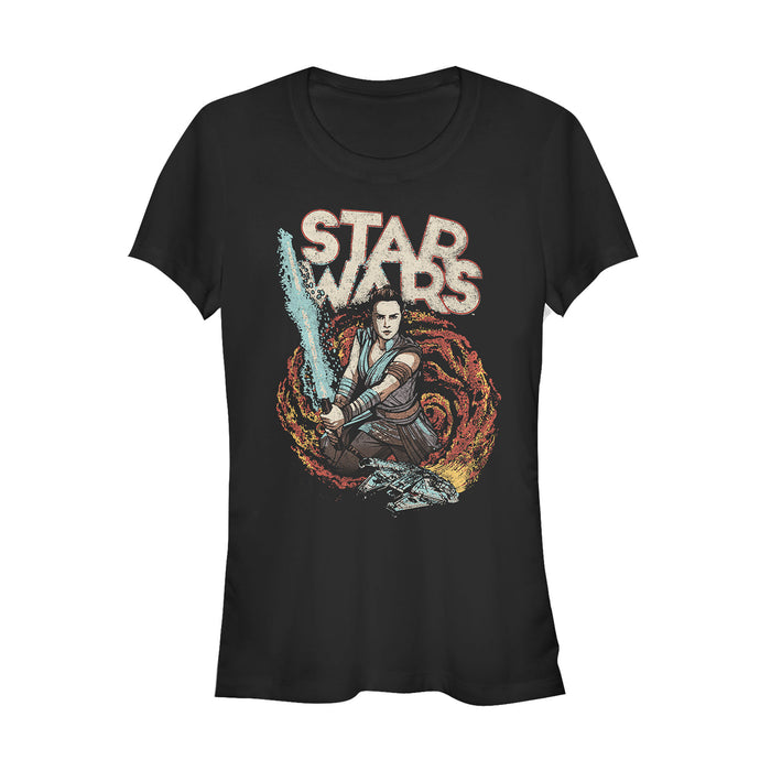 fifth sun Junior's Star Wars: The Rise of Skywalker Rey Retro Swirl T-Shirt