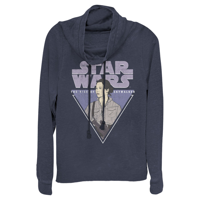 fifth sun Junior's Star Wars: The Rise of Skywalker Rose Triangle Cowl Neck Sweatshirt