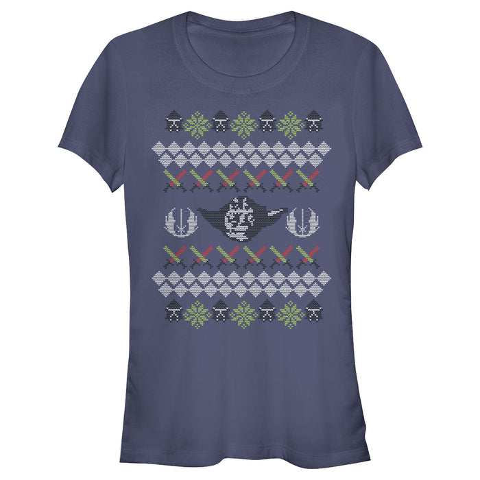 fifth sun Junior's Star Wars Ugly Christmas Yoda T-Shirt