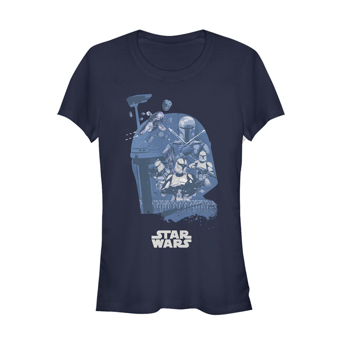 fifth sun Junior's Star Wars Unifying Boba Fett Collage T-Shirt