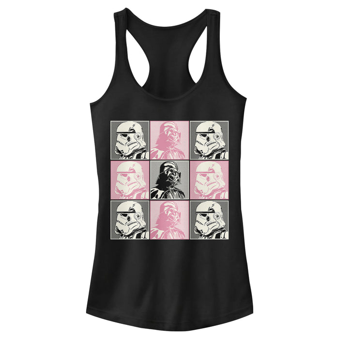 fifth sun Junior's Star Wars Vader Trooper Grid Racerback Tank Top