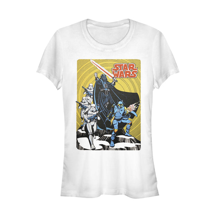 fifth sun Junior's Star Wars Vintage Dark Side Cover T-Shirt