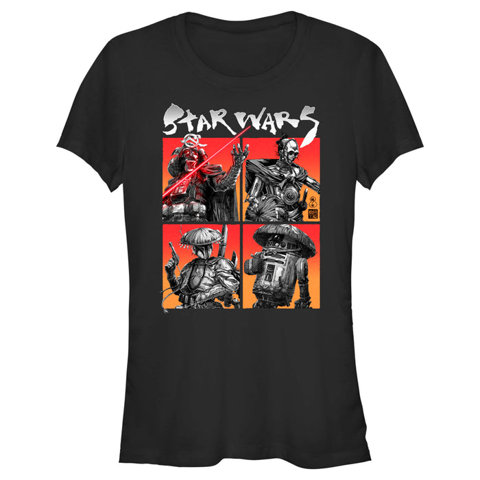 fifth sun Junior's Star Wars: Visions Anime Character Squares T-Shirt