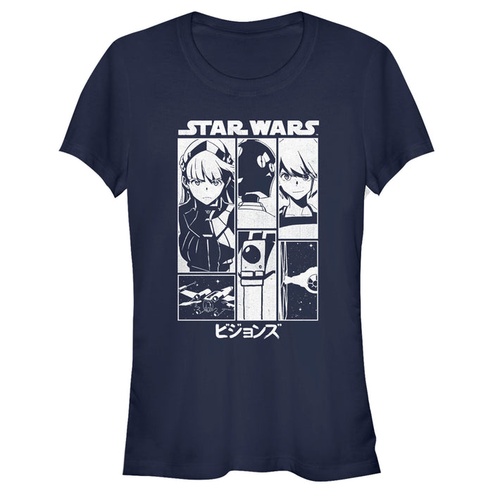 fifth sun Junior's Star Wars: Visions Black and White Poster T-Shirt