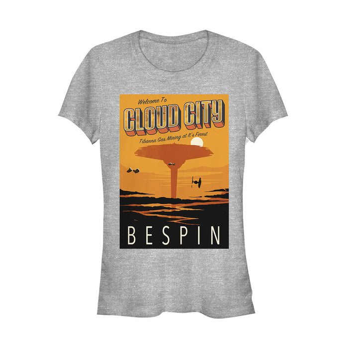 fifth sun Junior's Star Wars Welcome to Cloud City Travel Poster T-Shirt