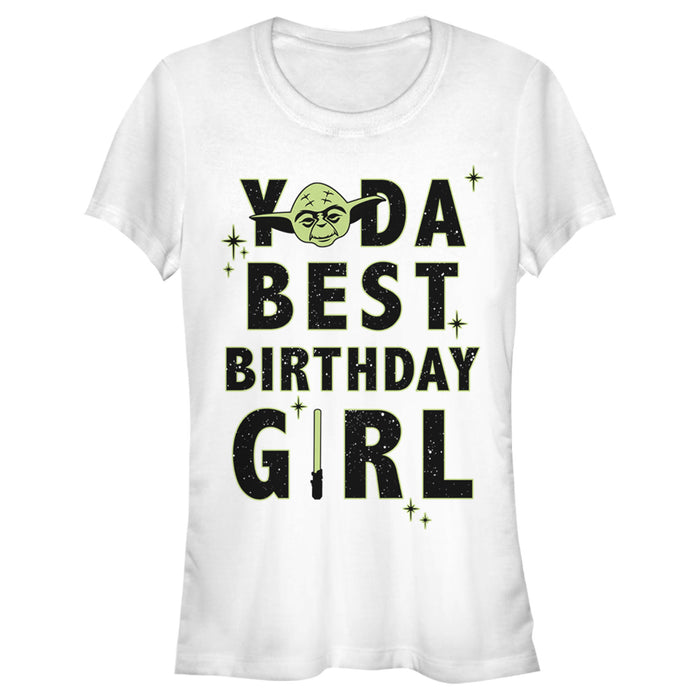 fifth sun Junior's Star Wars Yoda Best Birthday Girl T-Shirt