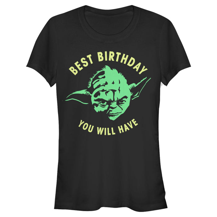fifth sun Junior's Star Wars Yoda Best Birthday You Will Have Stencil T-Shirt