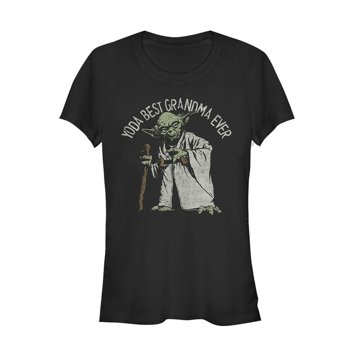 fifth sun Junior's Star Wars Yoda Best Grandma Ever T-Shirt
