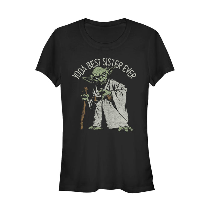 fifth sun Junior's Star Wars Yoda Best Sister Ever T-Shirt