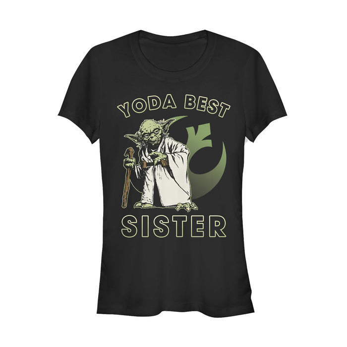 fifth sun Junior's Star Wars Yoda Best Sister T-Shirt