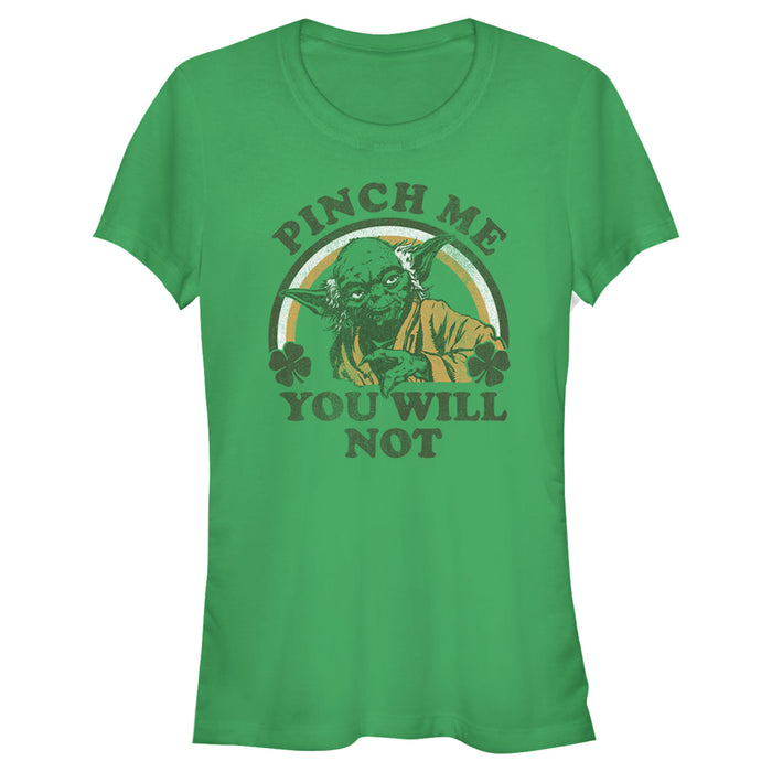 fifth sun Junior's Star Wars Yoda Pinch Me Will You Not T-Shirt