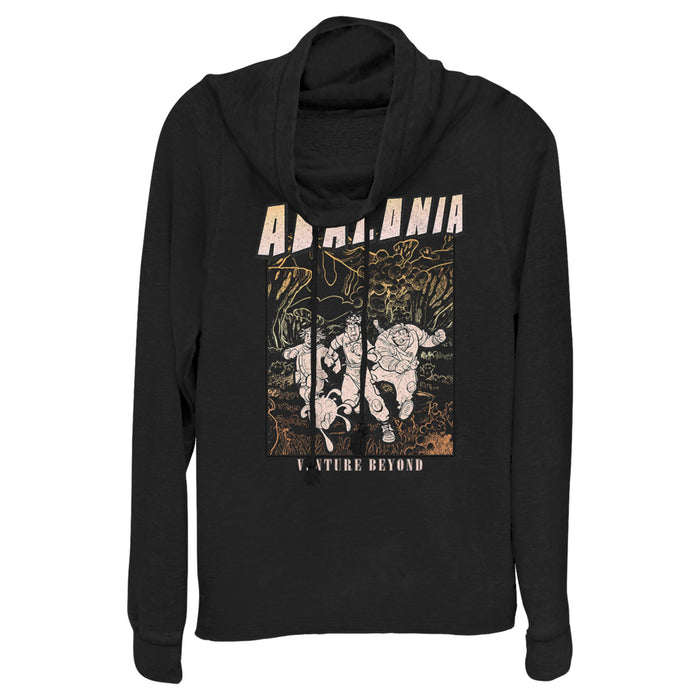 fifth sun Junior's Strange World Avalonia Venture Beyond Cowl Neck Sweatshirt