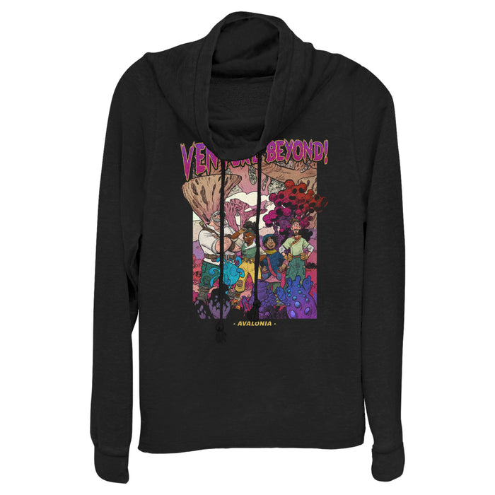 Fifth Sun Junior's Strange World Venture Beyond Group Cowl Neck Sweatshirt