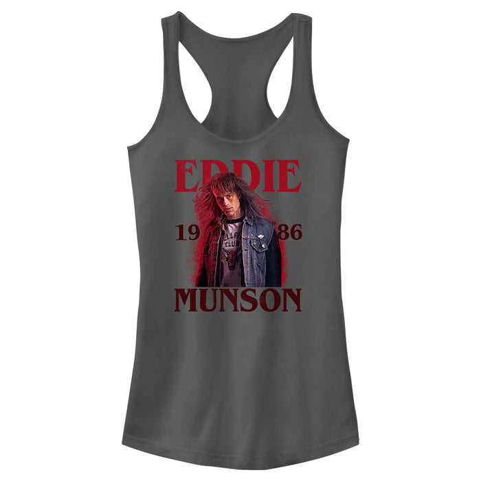 fifth sun Junior's Stranger Things 1986 Eddie Munson Racerback Tank Top
