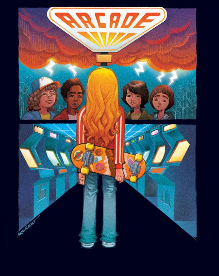 Fifth Sun Junior's Stranger Things Boys Meet Arcade Girl T-Shirt
