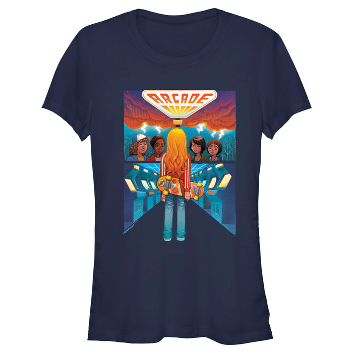 fifth sun Junior's Stranger Things Boys Meet Arcade Girl T-Shirt
