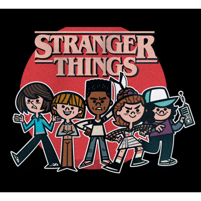 Fifth Sun Junior's Stranger Things Cartoon Gang Cowl Neck Sweatshirt