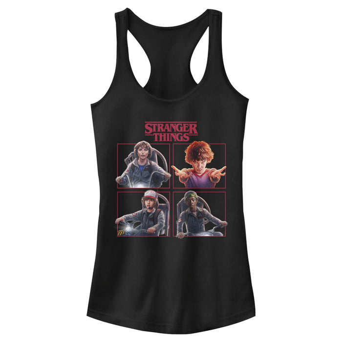 fifth sun Junior's Stranger Things Character Squares Racerback Tank Top
