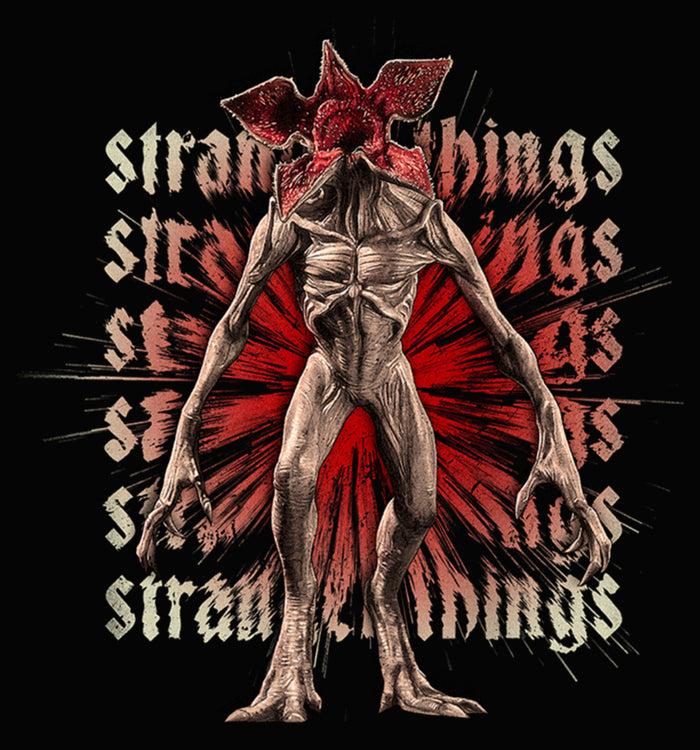 Fifth Sun Junior's Stranger Things Demogorgon Monster Logo Stacked Racerback Tank Top