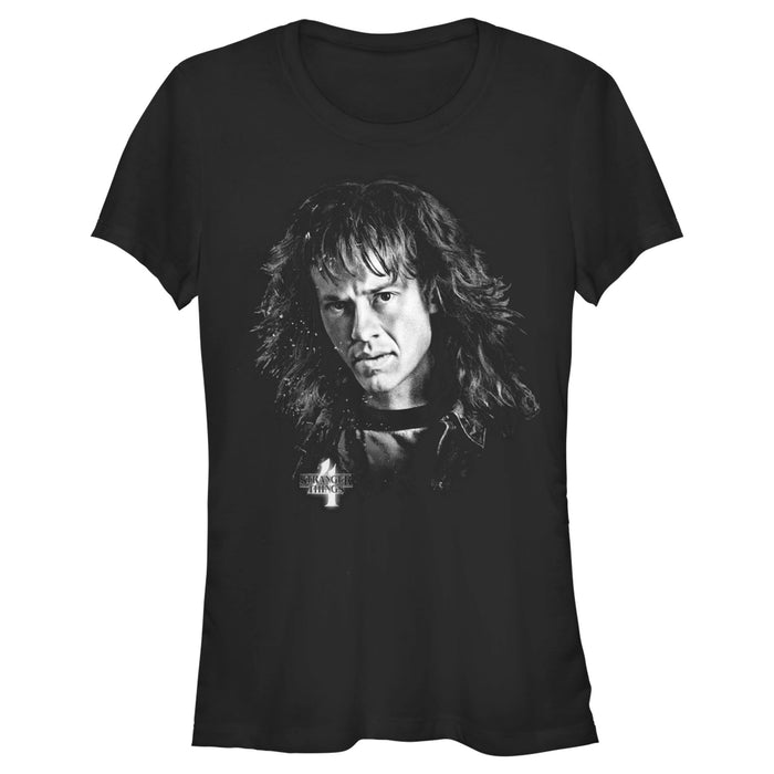 fifth sun Junior's Stranger Things Eddie Munson Black and White T-Shirt