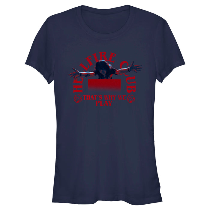 fifth sun Junior's Stranger Things Eddie Munson Hellfire Club That's Why We Play T-Shirt