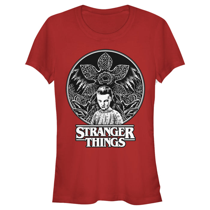 fifth sun Junior's Stranger Things Eleven Glowering Flower T-Shirt