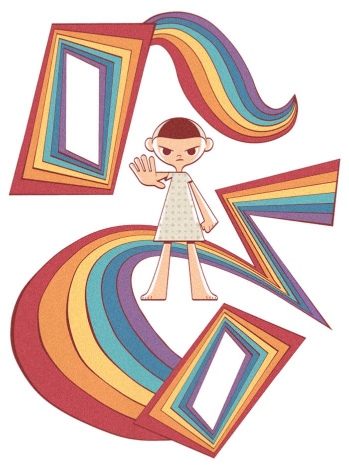 Fifth Sun Junior's Stranger Things Eleven Power Of The Rainbow T-Shirt